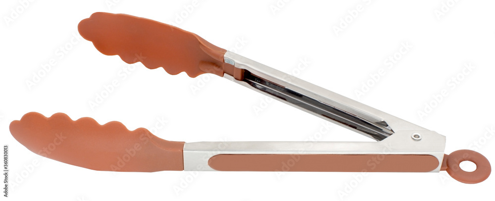 Kitchen tongs on white background Kitchen tongs on white background