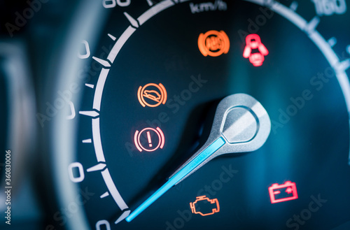 Fotografie warning lights in the car
