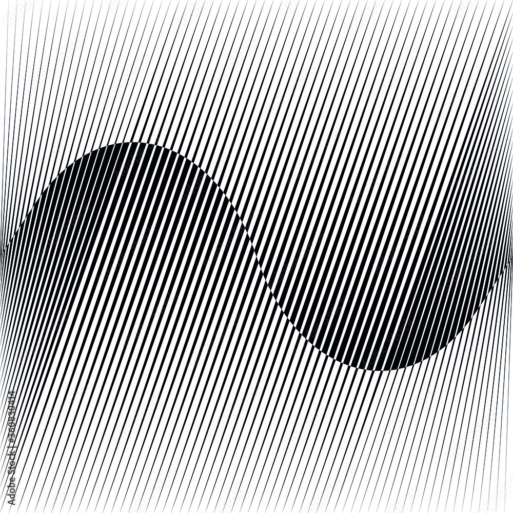 Naklejka premium Abstract halftone lines dynamic background, creative geometric pattern, vector modern design texture.