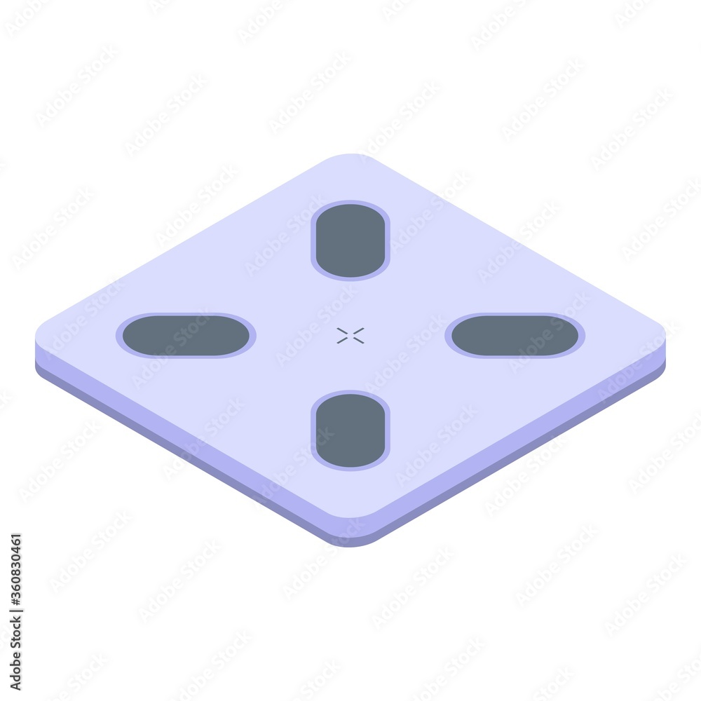 Active smart scales icon. Isometric of active smart scales vector icon for web design isolated on white background Active smart scales icon. Isometric of active smart scales vector icon for web design isolated on white background