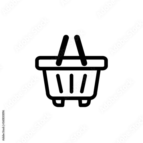 shopping basket icon logo illustration design