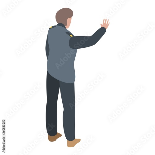 Border police icon. Isometric of border police vector icon for web design isolated on white background