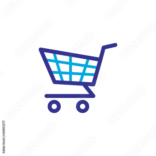 shopping chart icon logo illustration design