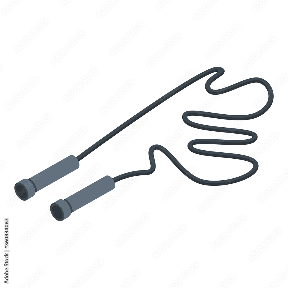Naklejka premium Jump rope icon. Isometric of jump rope vector icon for web design isolated on white background