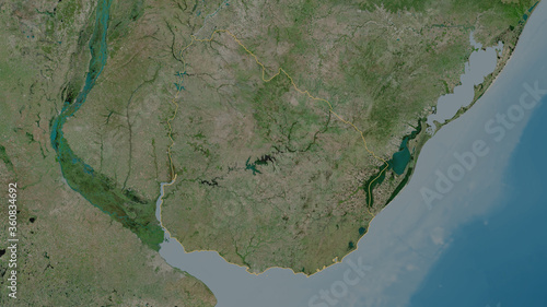 Uruguay - overview. Satellite