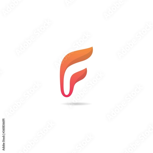 initial f logo design vector, icon, element, template