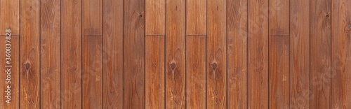 Panorama of High resolution brown wood plank texture and seamless background