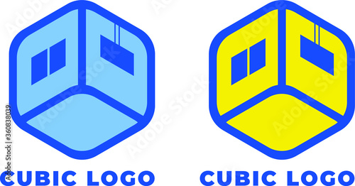 cubicle room logo for company and corporate also hospitality villas
