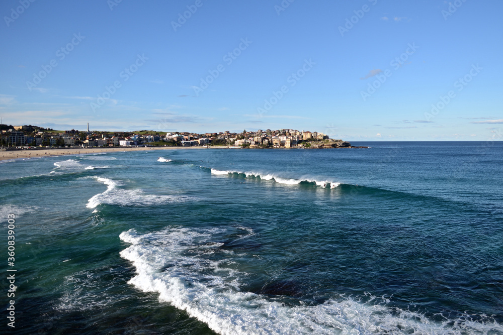 A view of Bondi Beach in Sydney, Australia A view of Bondi Beach in Sydney, Australia