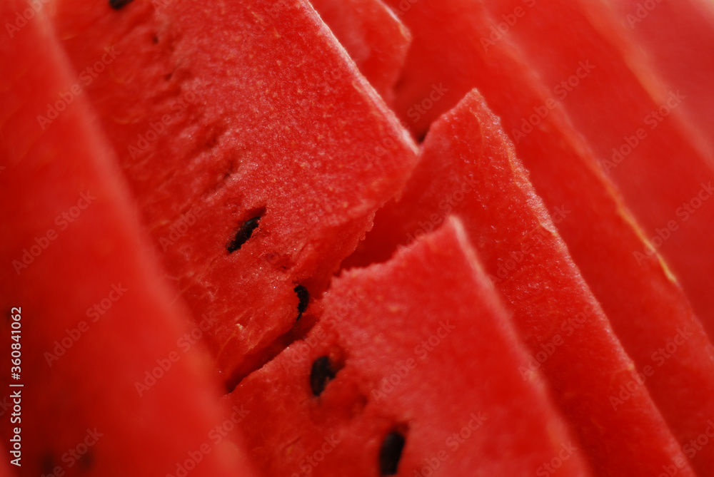 Close up of watermelon slices