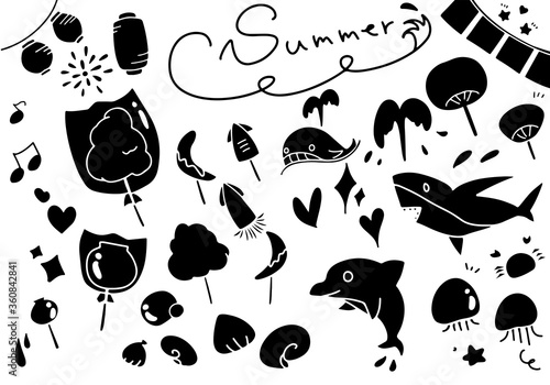 手描き　夏　セット