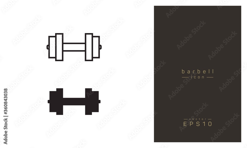 Obraz premium Barbell symbol
