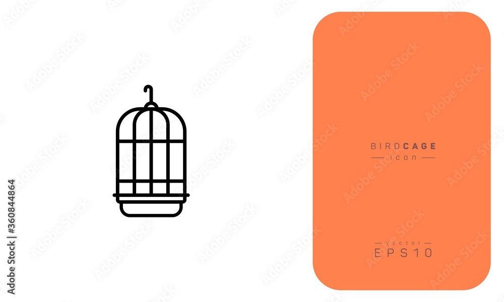 Obraz premium Birds cage icon