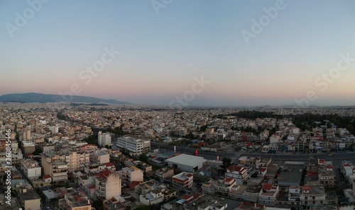 Drone photo of Athens, the Greek capital, during the COVID-19 lockdown. © Nikolia
