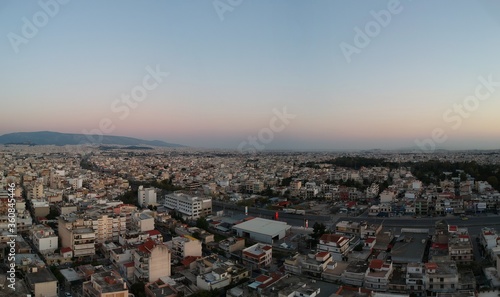 Drone photo of Athens, the Greek capital, during the COVID-19 lockdown.