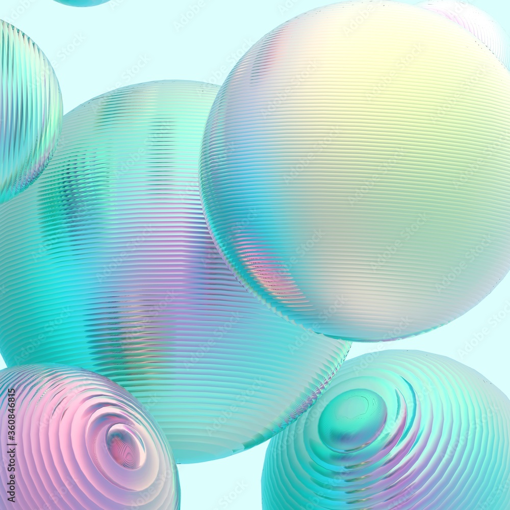Mint green balls silver gradient colors isolated background. Abstract bubble glossy pastel 3d geometric shape object illustration render. Mint green balls silver gradient colors isolated background. Abstract bubble glossy pastel 3d geometric shape object illustration render.
