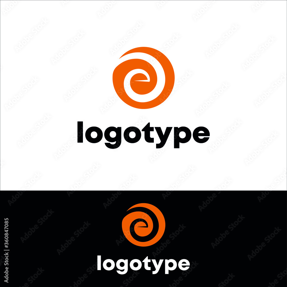 e creative logo design modern logotype vector template