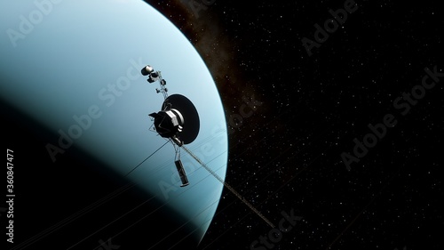 Quadro su tela Voyager satellite in deep space, artificial satellite in space, Voyager abroad t