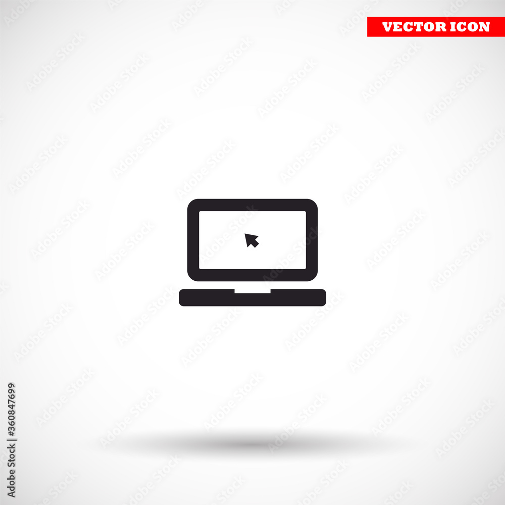 Laptop  vector icon , lorem ipsum Flat design