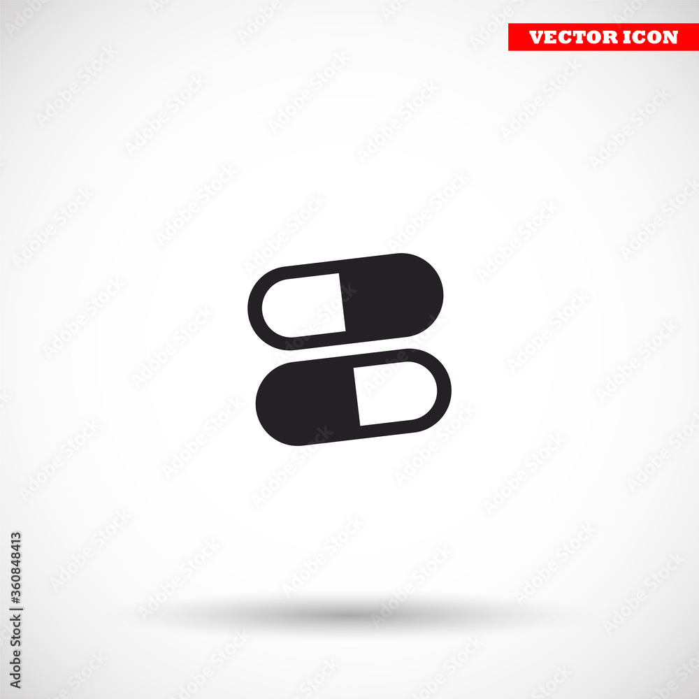 Pills vector icon , lorem ipsum Flat design Pills vector icon , lorem ipsum Flat design