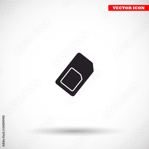 Sim card  icon , lorem ipsum Flat design