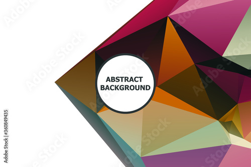 Abstract Color Polygon Background Design, Abstract Geometric Origami Style With Gradient. Presentation,Website, Backdrop, Cover,Banner,Pattern Template