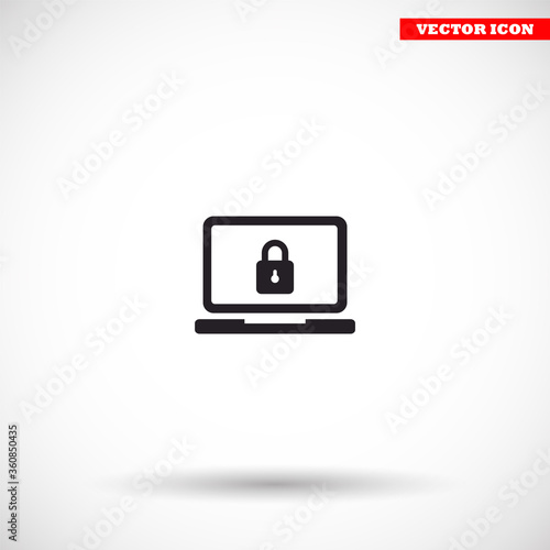 Wallpaper Mural Laptop  vector icon , lorem ipsum Flat design Torontodigital.ca