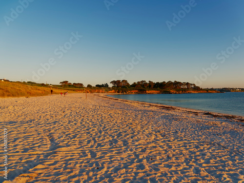 End of the day on a beach near Landeda in Northern Brittany