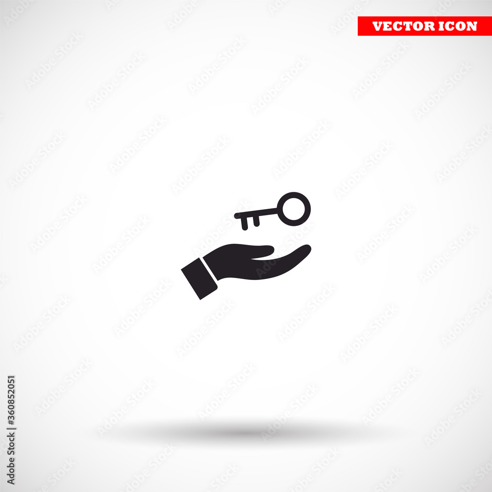 key in hand icon , lorem ipsum Flat design key in hand icon , lorem ipsum Flat design