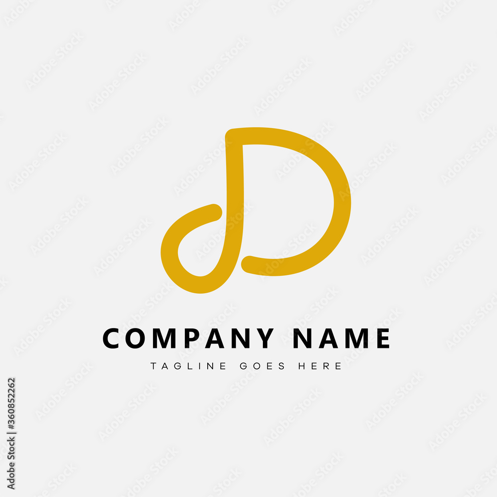 initial letter DD logo linear art design template elements - Vector initial letter DD logo linear art design template elements - Vector