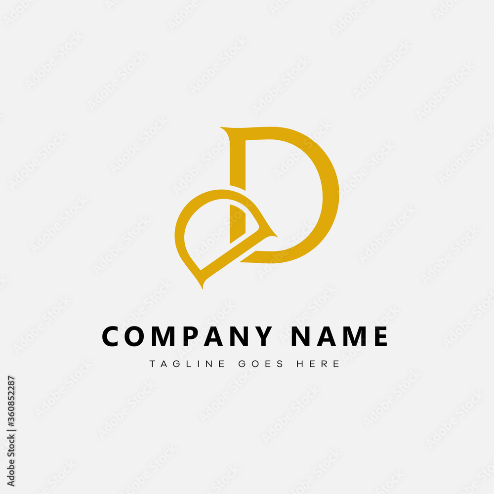 initial letter DD logo linear art design template elements - Vector initial letter DD logo linear art design template elements - Vector