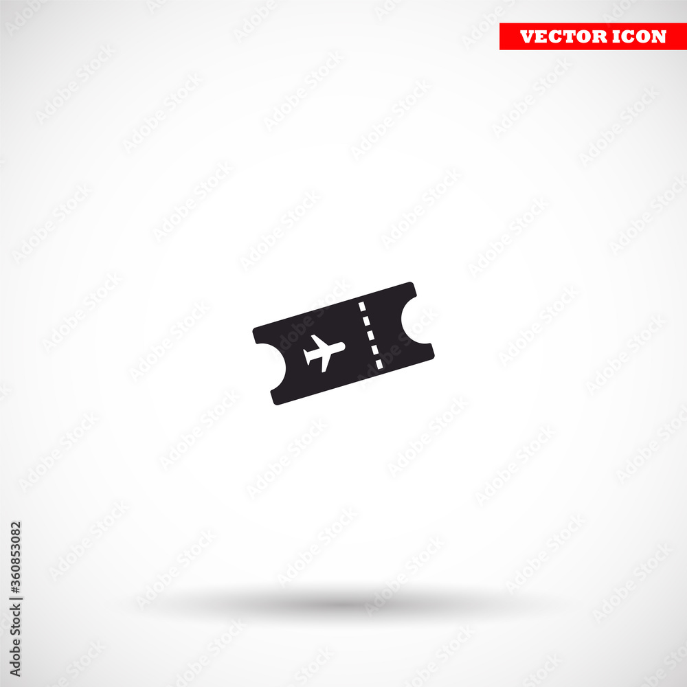 Ticket vector icon  , lorem ipsum Flat design