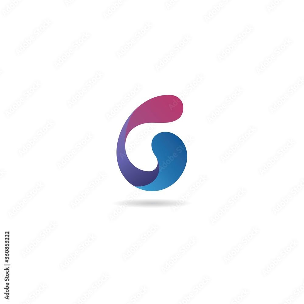 initial g logo with water design vector, icon, element, template initial g logo with water design vector, icon, element, template