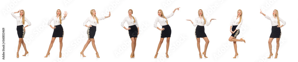 Woman in classic office clothing isolated on white Woman in classic office clothing isolated on white