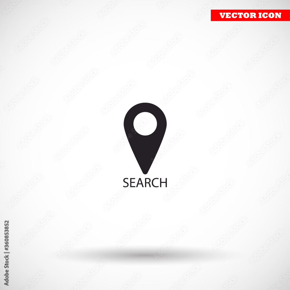 Map pin vector icon , lorem ipsum Flat design Map pin vector icon , lorem ipsum Flat design