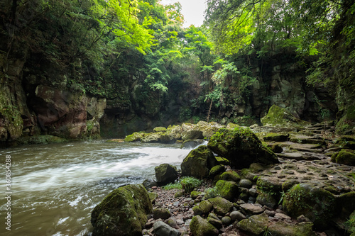                                                 Ameushi waterfall  valley  Ooita-ken Takeda city