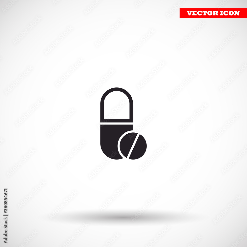 Pills vector icon , lorem ipsum Flat design Pills vector icon , lorem ipsum Flat design