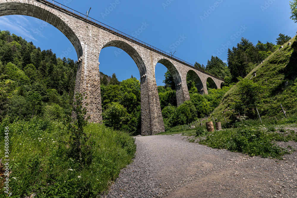 Ravenna gorge viaduct railway bridge in Breitnau, Germany Ravenna gorge viaduct railway bridge in Breitnau, Germany