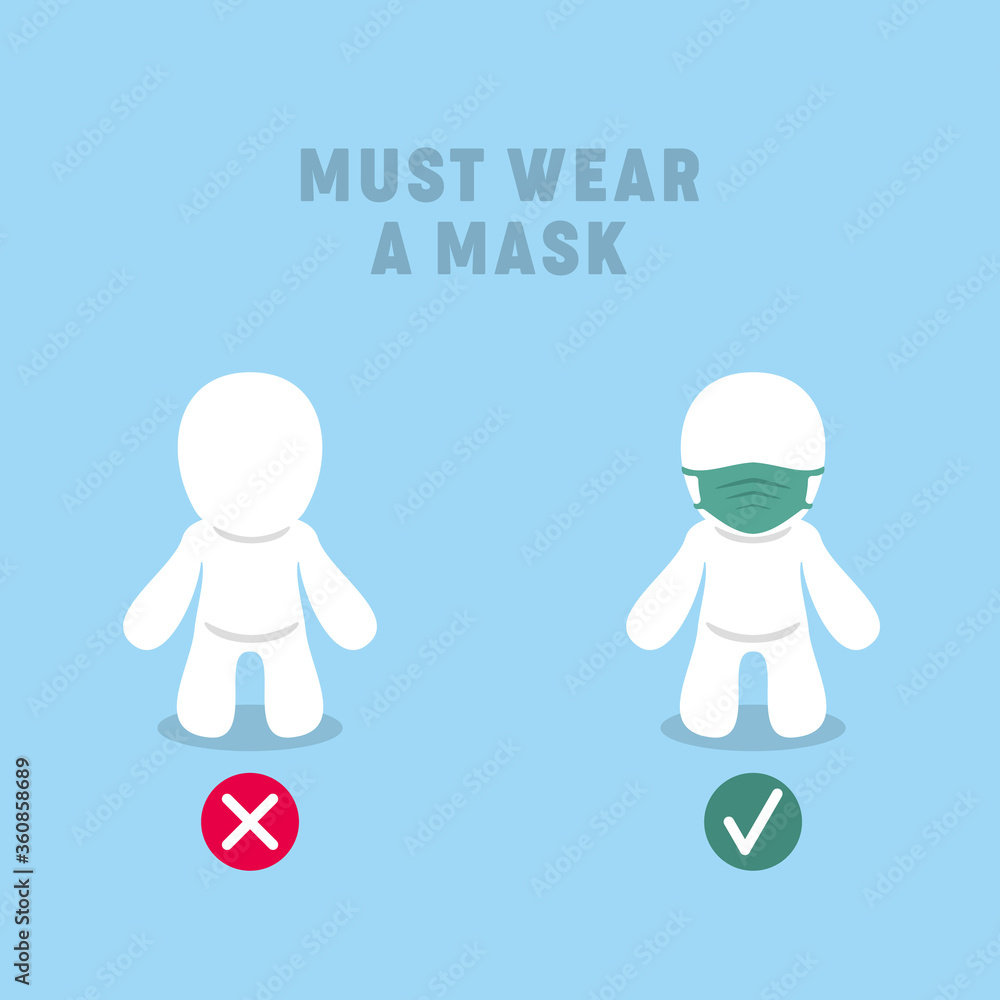 Obraz premium vector illustration of covid-19 prevention in new normal life