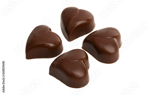 chocolate candies isolated