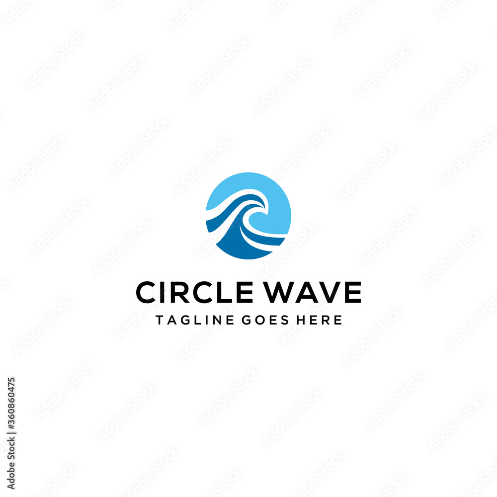 Illustration of a beautiful abstract wave logo design
