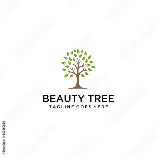 Creative Tree nature logo design sign vector template icon