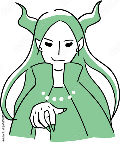 ファンタジー世界の魔王のイラスト。