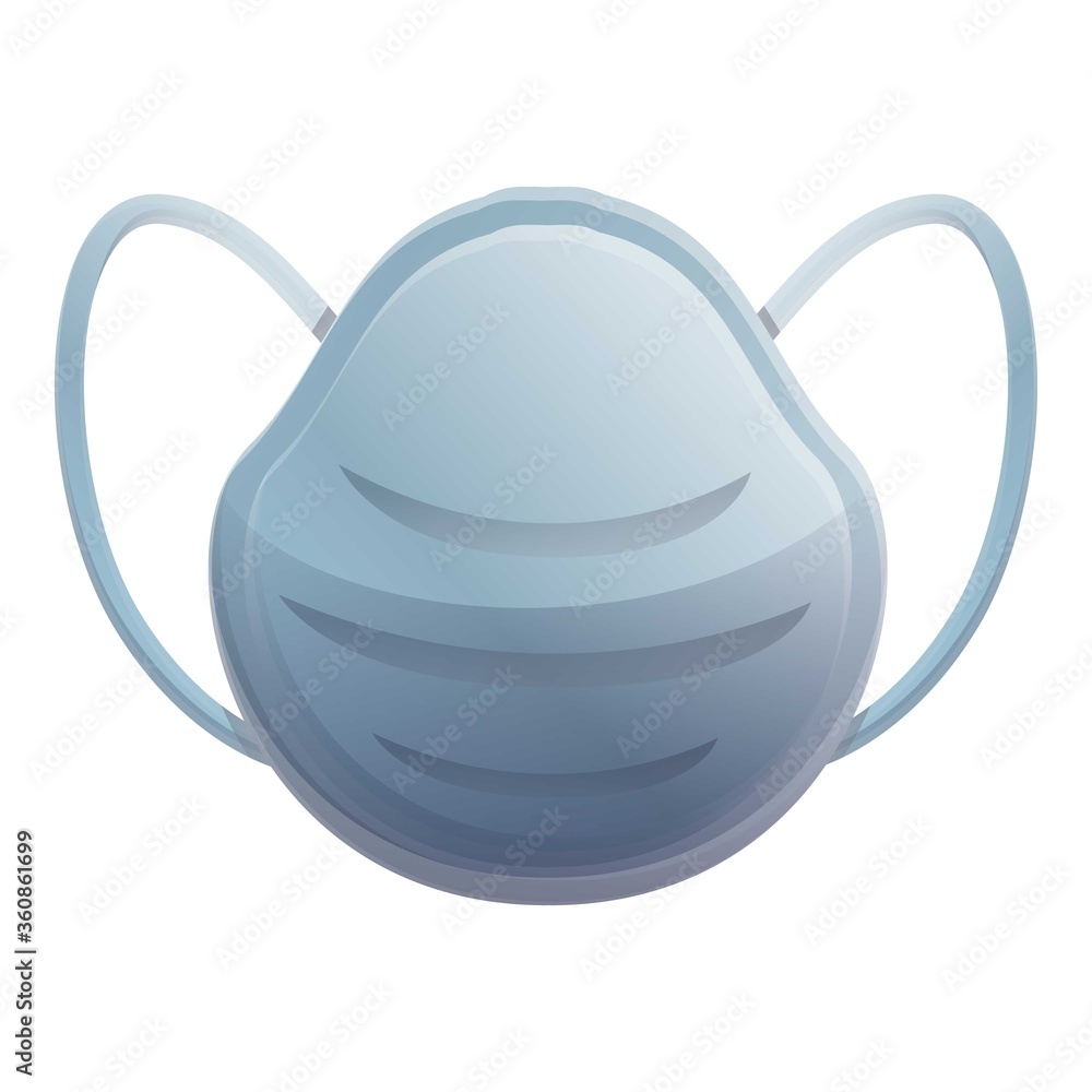 Clinic medical mask icon. Cartoon of clinic medical mask vector icon for web design isolated on white background Clinic medical mask icon. Cartoon of clinic medical mask vector icon for web design isolated on white background