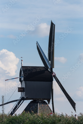 windmill in the netherlands close up