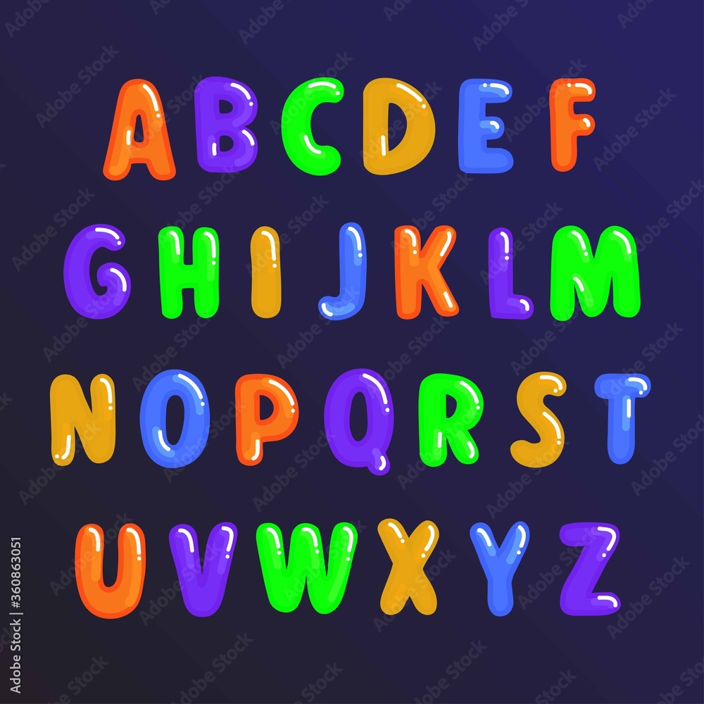 jelly alphabets vector jelly alphabets vector