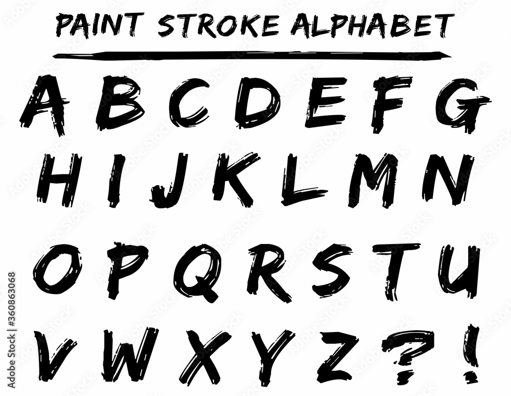 Paint alphabet vector Paint alphabet vector