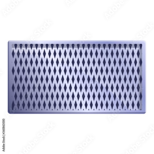 Ventilation metal gate icon. Cartoon of ventilation metal gate vector icon for web design isolated on white background
