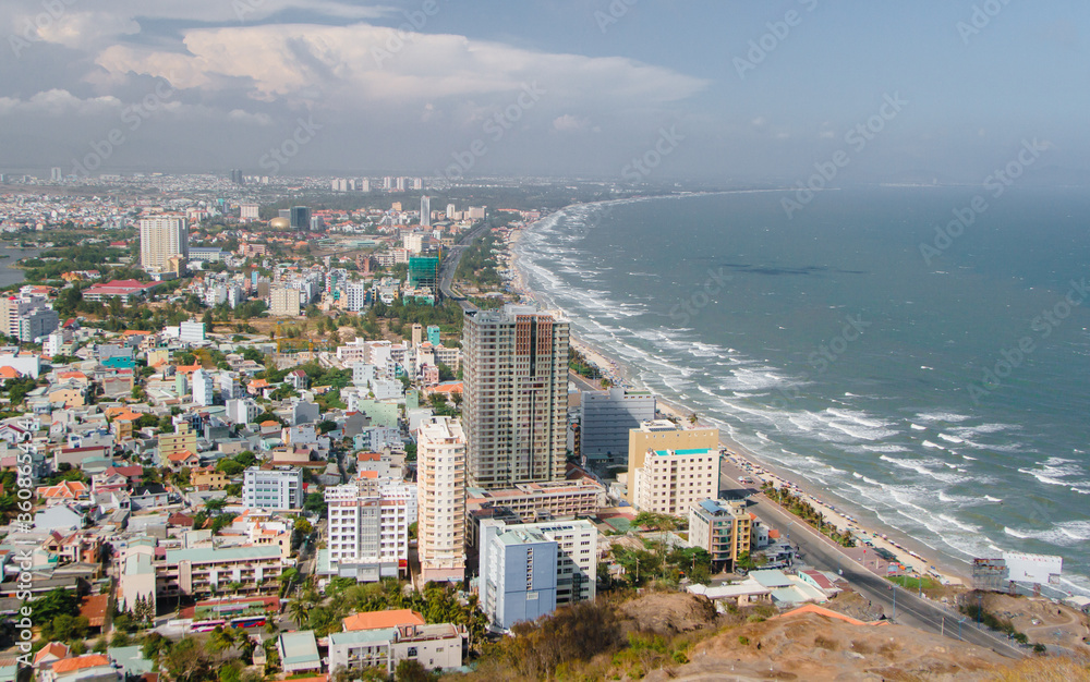Fototapeta premium Panoramic view of Vung Tau, Southern Vietnam