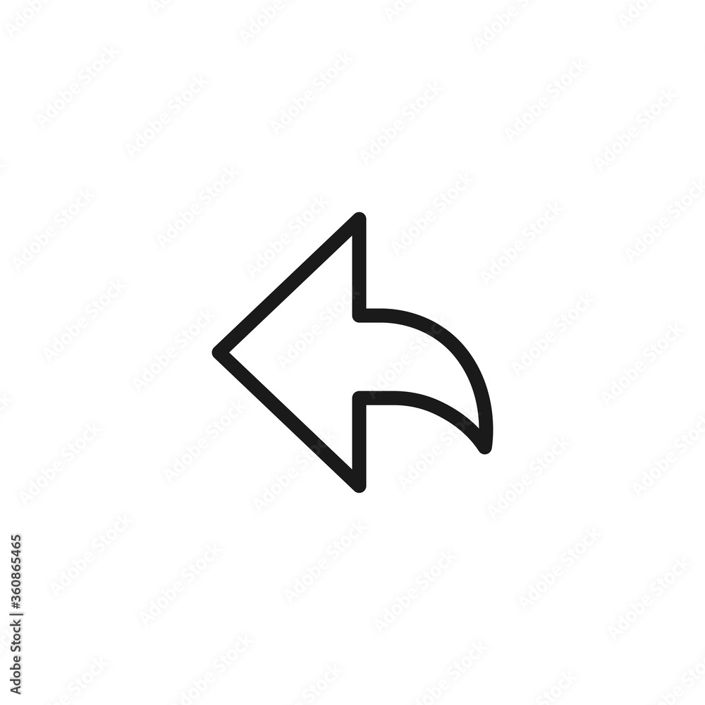 Reply icon. Arrow symbol modern, simple, vector, icon for website design, mobile app, ui. Vector Illustration Reply icon. Arrow symbol modern, simple, vector, icon for website design, mobile app, ui. Vector Illustration